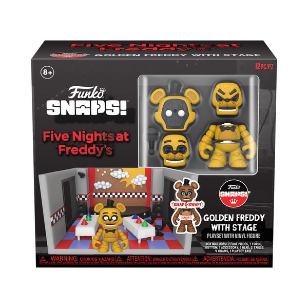 Funko Five Nights At Freddy's (FNAF) Snap: Playset - Stage With Freddy Fazbear - Gold - Collectable Vinyl Figure - Gift Idea - Video Games Fans