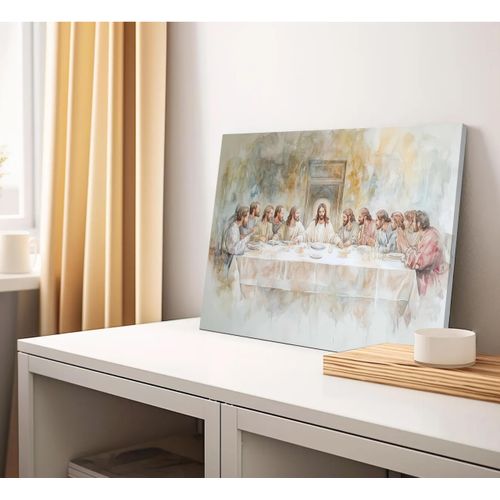 The Last Supper Wall Art Jesus Christian Painting Picture Wall Decor Jesus and Twelve Apostles Poster Print Artwork for Dining room Prayer Room Church Home Decortion
