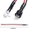 50 Pcs 12V 5mm Pre-Wired LED Diodes, Micro LED Lights Assorted Kit for Models