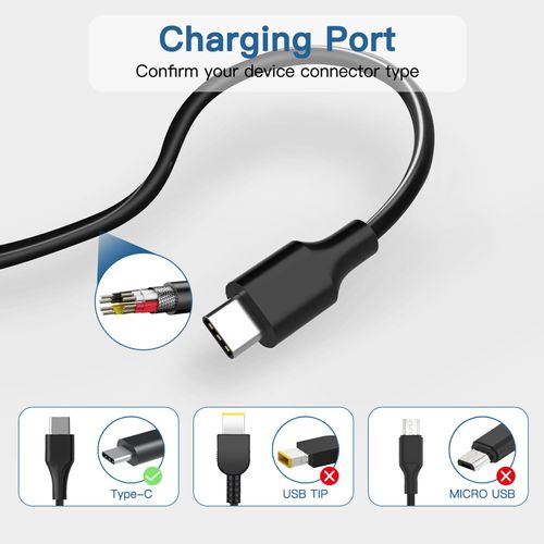 100W USB C Fast Laptop Charger for Mac Book pro & Mac Book Air,Huawei Notebook,Dell, HP,Asus,and All Charge USB-C 96W 87W 65W 61W Device