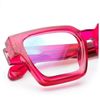 Blue Light Blocking Glasses Rectangle Chic Preppy Look Red Frame Eyeglasses