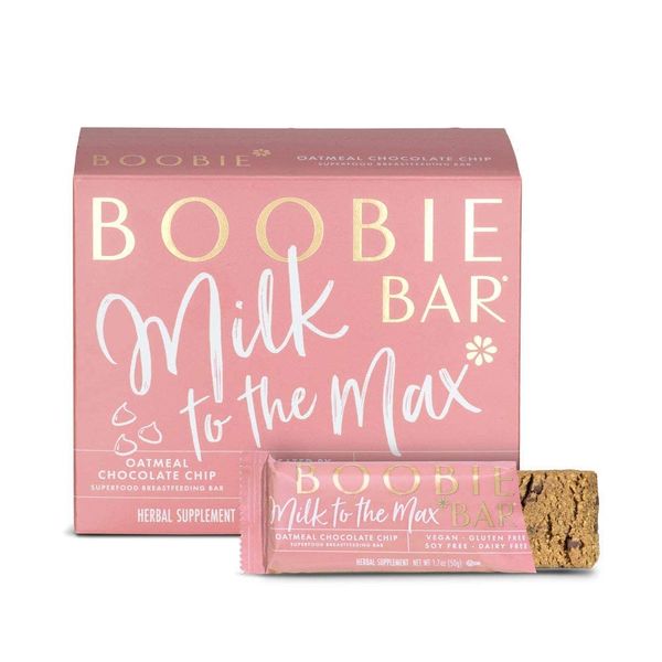 Boobie Bar Superfood Lactation 1.7 Ounce Bars Package May Vary, Oatmeal Chocolate Chip, 6 Count