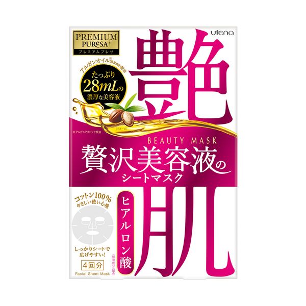 Japanese Face Mask PREMIUM PUReSA (premium Presa) beauty mask hyaluronic acid 28mL × 4 pieces *AF27*