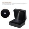 Naimo Rubber Engagement Ring LED Light Jewelry Gift Box (Black)