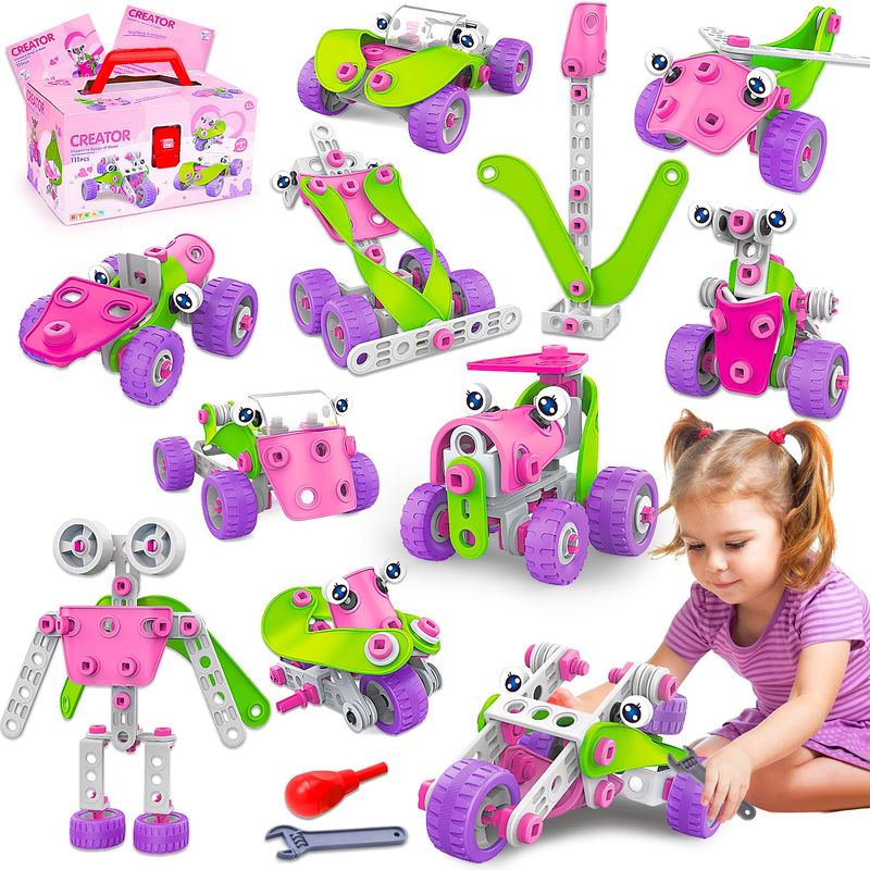 STEM Toys for 4 5 6 7 8 9 10+ Year Old Girl Birthday Gifts Pink ...