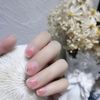 24 Pack Nail Tips Pink Gold Foil Flash Girly Nail