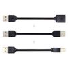 chenyang USB 2.0 Cable USB 2.0 Type A to Type A B Extension Data Flat Slim Cable for Printer Disk & Phone 13cm 3Pcs/Set