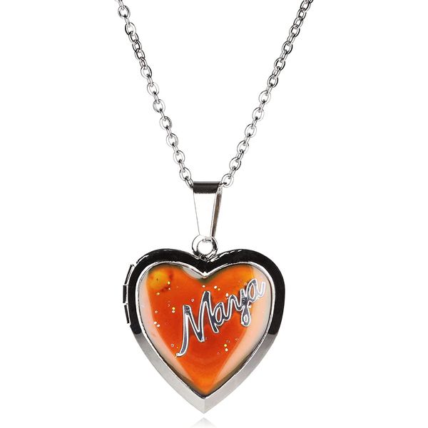 MAYA PERSONALISED HEART SHAPED NAMED MOOD LOCKET FUN GIFT PRESENT
