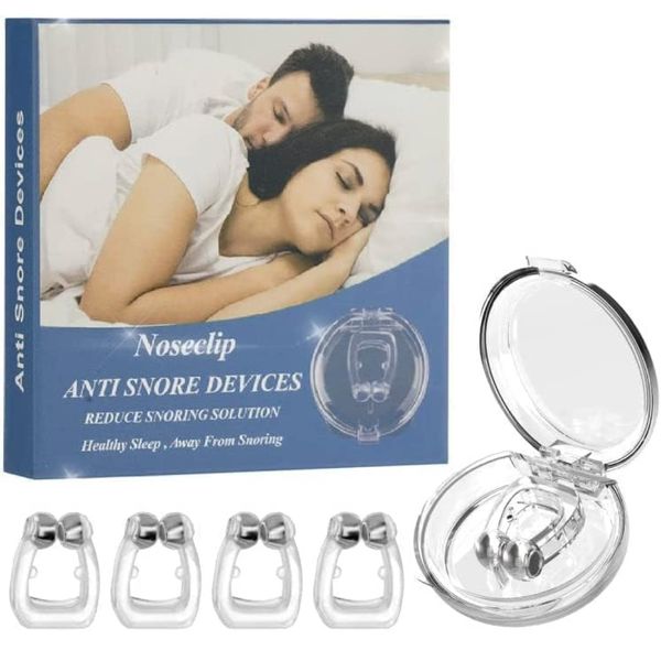 Anti Snoring Device - Snore Stopper w/Adjustable Magnet - Set of 4