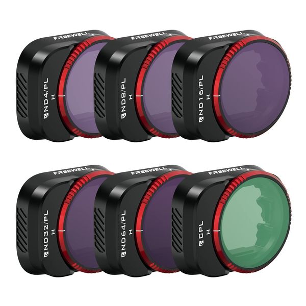 Freewell Neutral Density, Bright Day ND/PL, CPL Filters 6 Pack Compatible with Mini 3 Pro