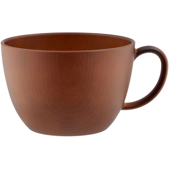 Showa NH home 4979482 Wood Grain Resin Cup, Brown, Clean Coat, Microwave and Dishwasher Safe, 15.9 fl oz (450 ml), Made in Japan, Lightweight, Crack-resistant, Tableware, Outdoor