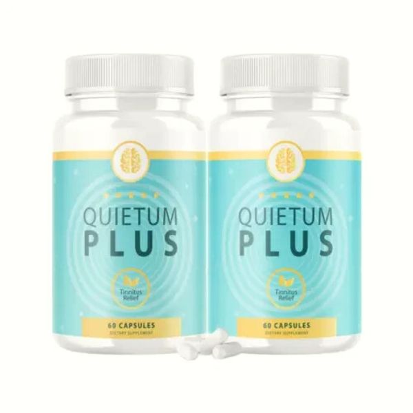 2-Pack Quietum Plus Tinnitus Relief Supplement Reduce Ear Ringing - 120 Capsules