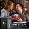 LIHTUN Multi-Function Cigar Torch Lighter - Built-in Cigar Holder & One-Touch Cutter, Triple Jet Flame Butane Lighter (Gray)