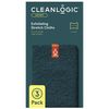 Cleanlogic Body Exfoliating Cloth, Stretchy Sport Exfoliator Bath and Shower Washcloths Ideal for Post-Workout Cleanse, Daily Skincare Tool, 3 Count Value Pack