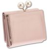 Mariquant Embossed Daisy Pearl Mini Wallet, Black
