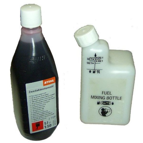 Stihl - 1 Litre - 2 Stroke Engine Oil & Mixing Bottle.