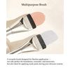 Makeup Foundation Sunscreen Wide Pore-Covering Flat Brush for Liquid Multipurpose brush - 2 Pcs (Silver)