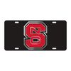 NC- State Wolfpack Black Laser Cut Car Tag Block NCS Logo