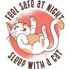 CafePress Sleep With A Cat 7 oz Stainless Steel Drinking Flask