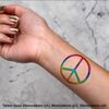 4 x 'Rainbow Peace Symbol' Temporary Tattoos (TO00016049)