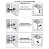 Berta 2-Pack 165 Degree Hinges Frameless Cabinet Doors Hinges Concealed Hydra...