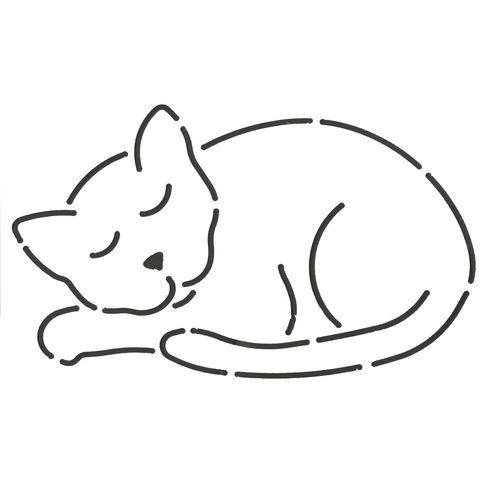 Quilting Creations Catnapper Quilt Stencil, 5 x 3