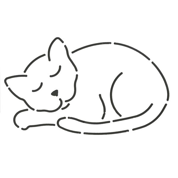 Quilting Creations Catnapper Quilt Stencil, 5 x 3
