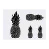 4 x 'Silhouetted Pineapple' Temporary Tattoos (TO00013233)