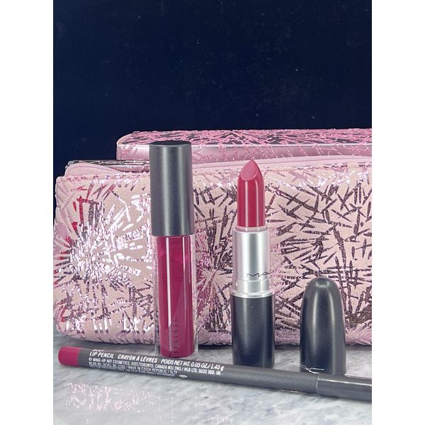 MAC Firewerk IT Lip Kit BERRY 3 PIECE SET NIB