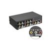 Composite Video Audio AV Selector Switch Box With 4 RCA Inputs  1 RCA AV Output