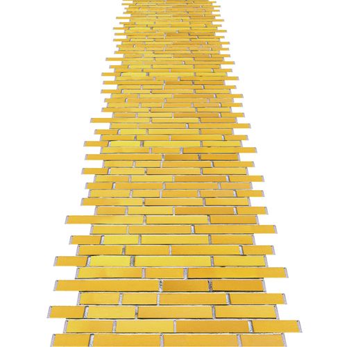 Dunzoom Brick Floor Runner Wizard Party Decorations Wall Backdrop Photography Princess Party Supplies for Halloween Cosplay(3.28 x 32.81 ft,Classic)