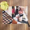 Makeup Brush Lipstick Glass Chopping Board Kitchen Worktop Saver Protector