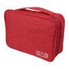 Anni Gadget Case, 3 Layers, Large Capacity, Multi-functional, Storage Compartment, Travel Pouch, Water Repellent (Red)