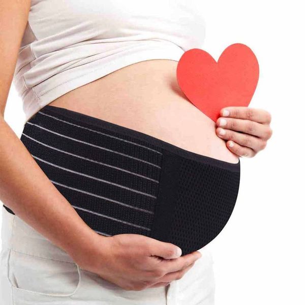 AIWITHPM Belly Band for Pregnancy Maternity Belt Pregnancy Support Belt Bump Band Abdominal Brace Belt - Relieve Lower Back, Pelvic and Hip Pain (Black/Plus size)