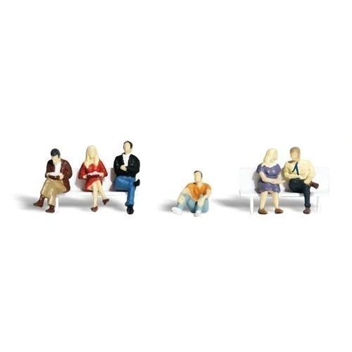Woodland Scenics HO Scale Scenic Accents Figures/People Set People Sitting (6)
