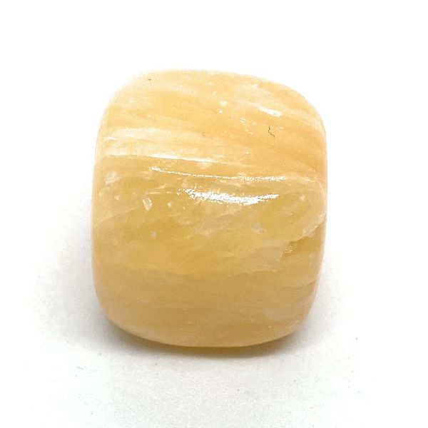 Orange Calcite 18-20mm Cuboid Crystal Tumbled Stone - 1 Pc