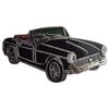 MG Midget car shape lapel pin chrome bumper - Black