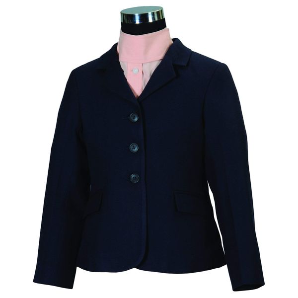 TuffRider Girl's Starter Show Coat, Navy, 4