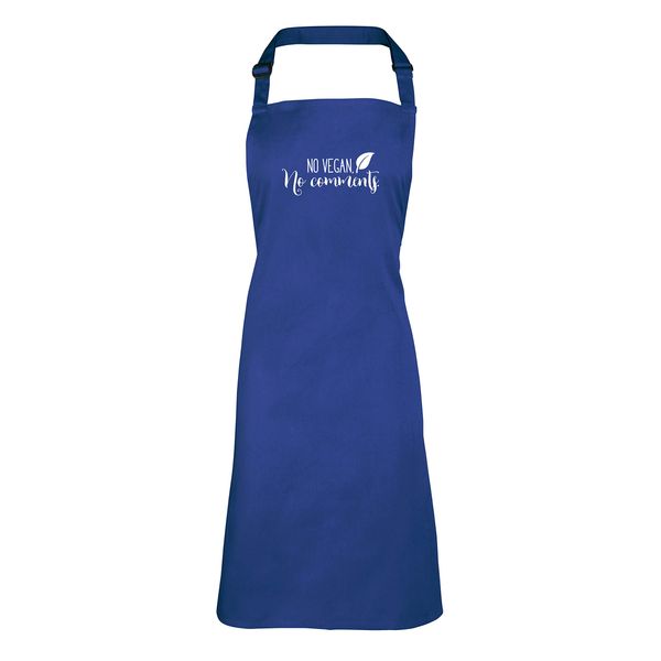 Shopagift No Vegan No Comments Apron - Blue