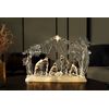 Icy Craft Stable Gold Glitter Nativity