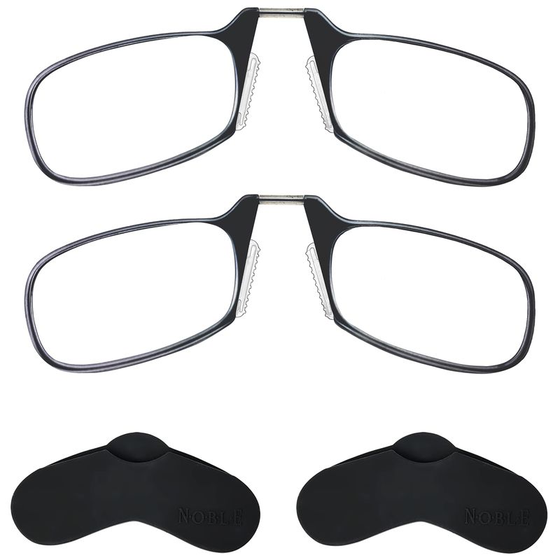 Noble Ultra Slim and Flat Reading Glasses Thin and Flexible Rimless (2 ...