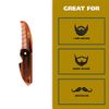 Wahl Beard & Mustache Folding Comb for Men's Grooming - Handcrafted & Hand Cut with Cellulose Acetate - Smooth, Rounded Tapered Teeth - Model 3326