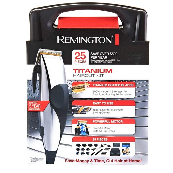 Remington 25 Piece Clipper kit with Titanium Coated Blades