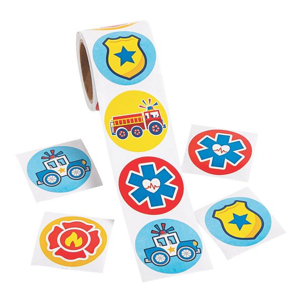 Fun Express - Rescue Heroes ROLL Stickers