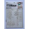 WELLNESS Paper Stencils with Adhesive Back, 6 Assorted Sheets, 6 x 8, NEW