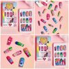 Rainbow CARE BEARS Press On Nails Set 24pcs 40th Anniversary