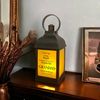 Personalised Grandad In Loving Memory Graveside Lantern Gift With Flame Effect