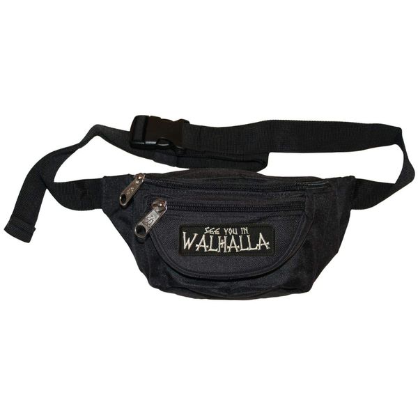 VALKNUT See You in Walhall Bum Bag with Interchangeable Patch, black, Unit size