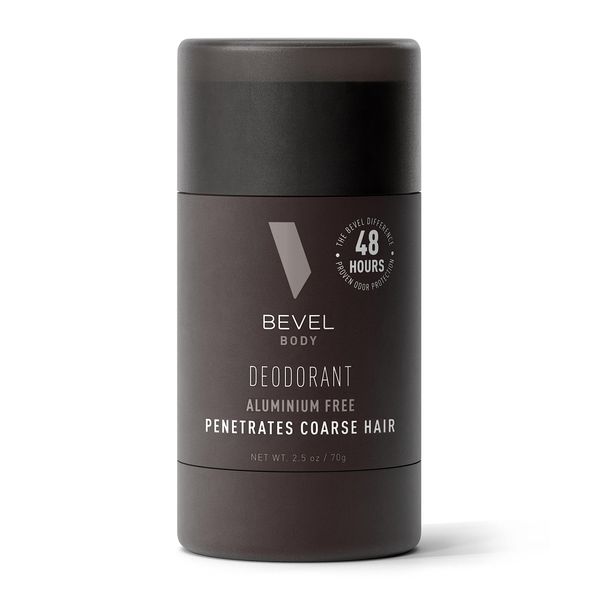 Bevel Deodorant for Men with Coconut Oil and Shea Butter, Aluminum Free, No Streaks, 48 Hour Protection, 2.5 Oz