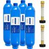 4 Pack RV Inline Water Filter with 2 Flexible Hose Protector, Reduce Bad Tast...